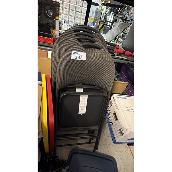 5 PADDED FOLDING CHAIRS