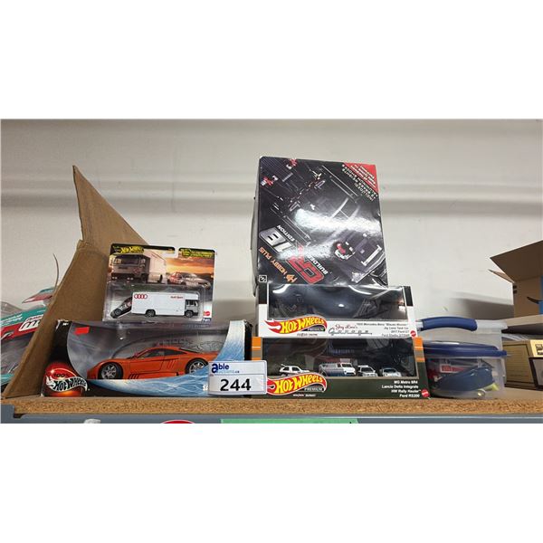 SHELF OF ASSORTED TOYS & MODEL CARS