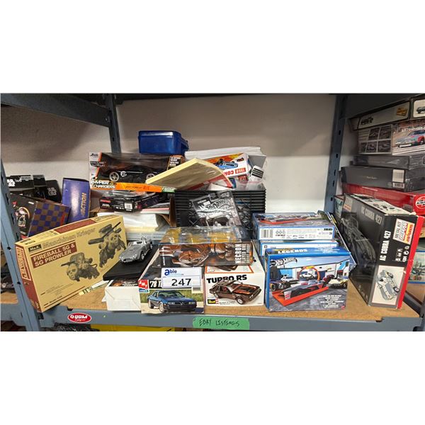 SHELF OF ASSORTED TOYS & MODEL CARS
