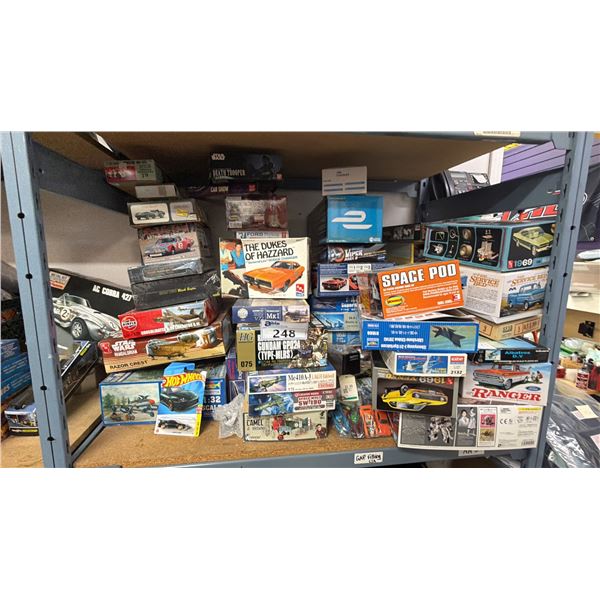 SHELF OF ASSORTED TOYS & MODEL CARS