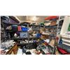 Image 1 : MISCELLANEOUS ITEMS ON SHELVES INCLUDING; DOUBLE BANK RACK & 1 METRO RACK & HOT WHEELS DISPLAY
