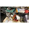 Image 8 : MISCELLANEOUS ITEMS ON SHELVES INCLUDING; DOUBLE BANK RACK & 1 METRO RACK & HOT WHEELS DISPLAY