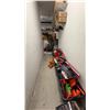 Image 1 : ALL MISCELLANEOUS ITEMS IN HALLWAY INCLUDING; NERF GUNS, TABLES, PORTABLE FAN, TOYS, BROOMS,