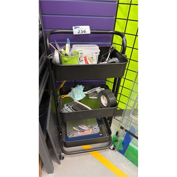 ROLLING CART WITH CONTENTS