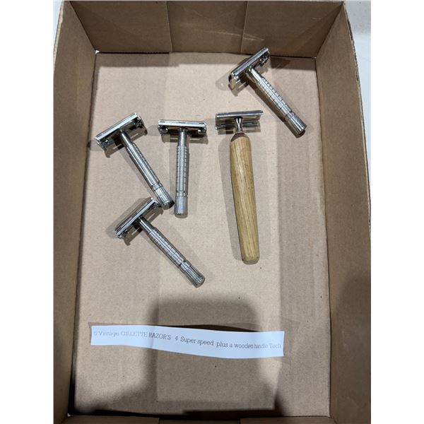Five vintage Gillette razors for super speed plus
