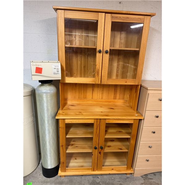 2 pc cabinet measures 35 1/2" x 16" play 71 1/2 inches tall