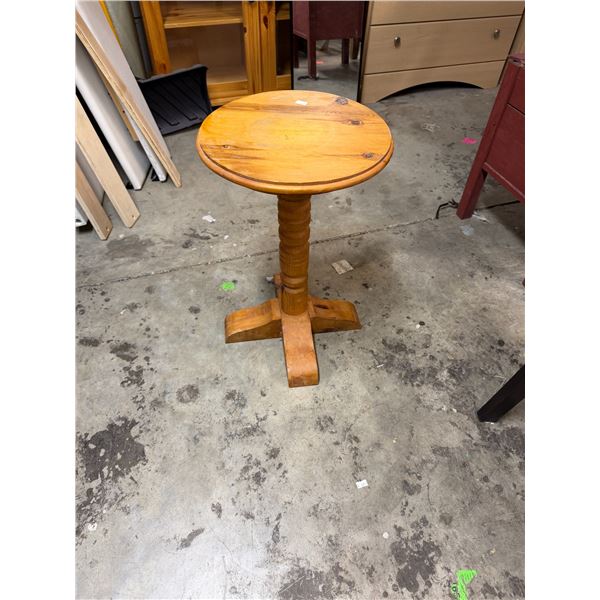 Pedestal table measures inches by 21 inches
