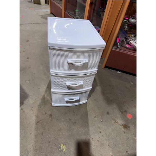 Gracious living three drawer cabinet, white