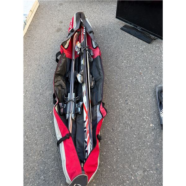 Head and Solomon skis with Kerry bag