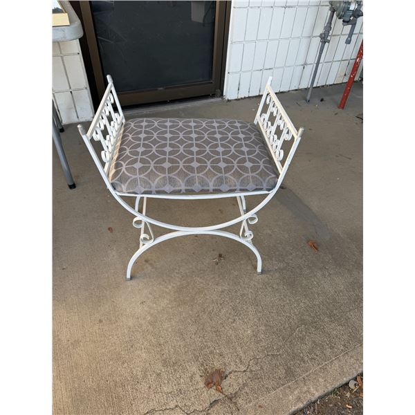 Vintage wrought iron bench