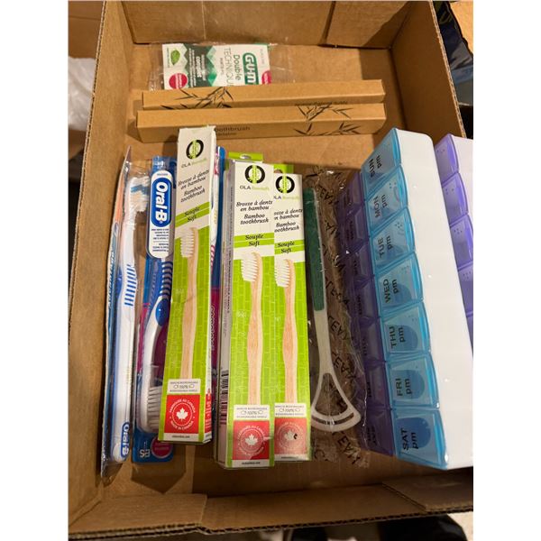 Toothbrushes and pillowcases, etc.