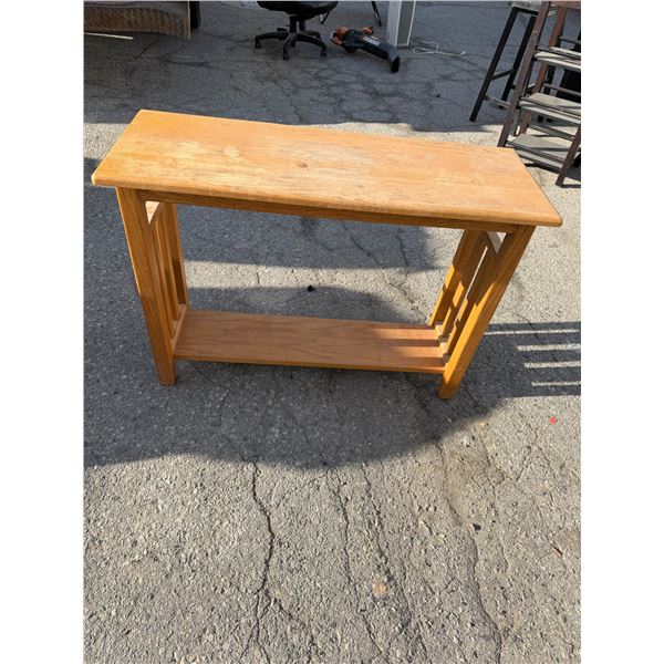 Sofa table measures 40" x 15" x 28 1/2"
