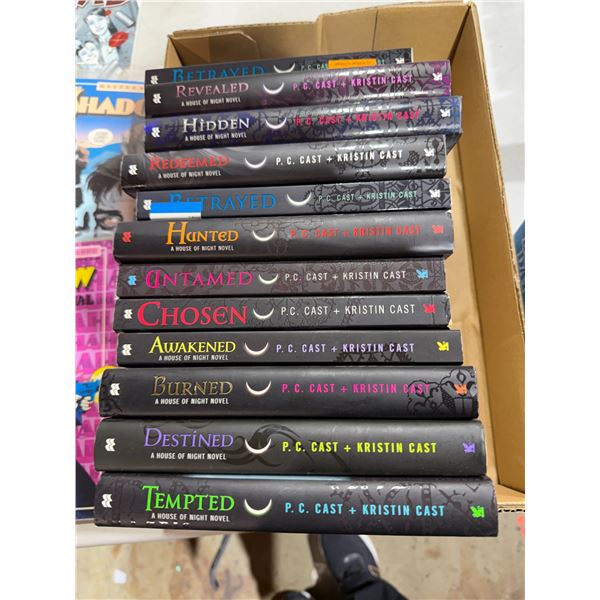 Hardcover P. C. Cast and Kristen cast books.