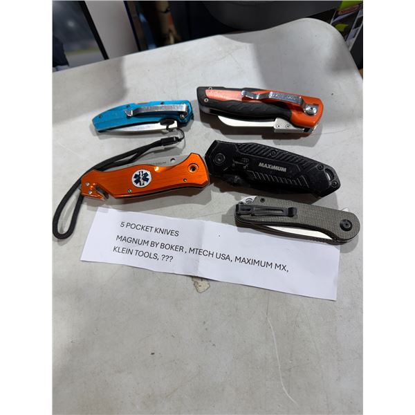 Pocket knives Magnum poker, MTech, USA, maxim, MX, inclined tools