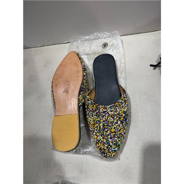 New beaded shoes, size 38