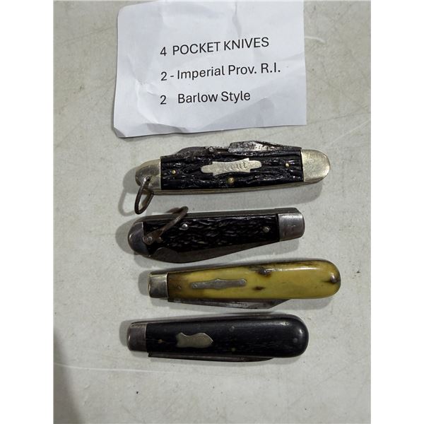 Four pocket knives