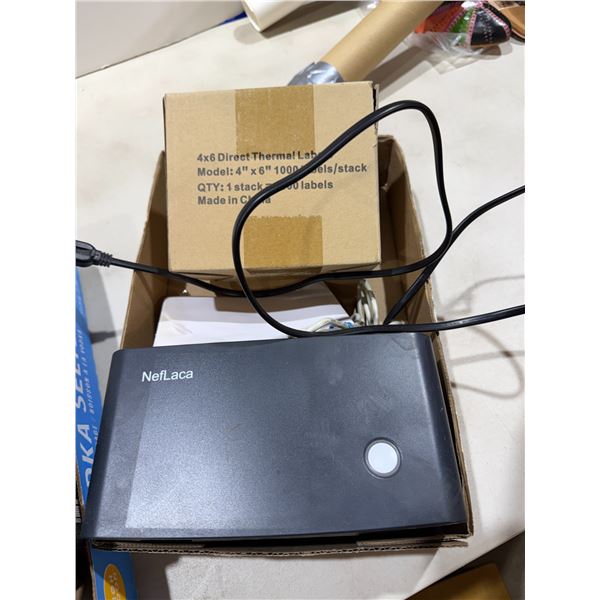 Thermal label, printer, and thermal labels