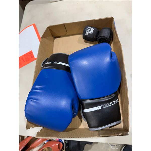 Boxing glove, gloves, and straps