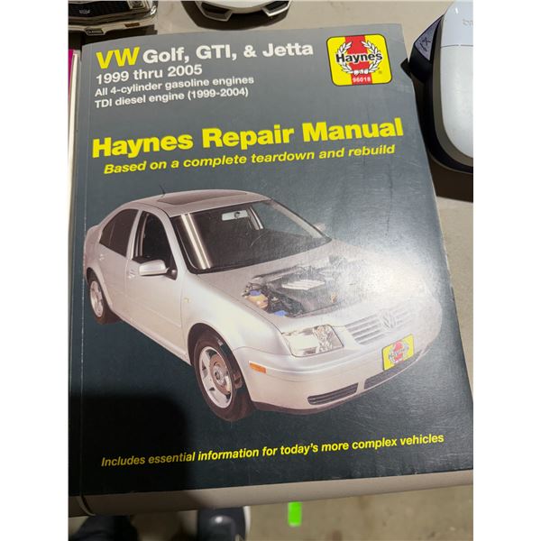 VW golf GTI and Jetta 1999 through 2005 HAYNES repair manual