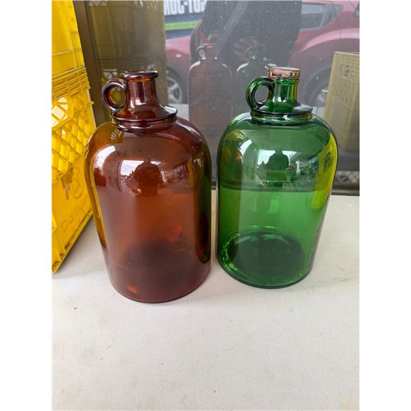 2 glass jugs