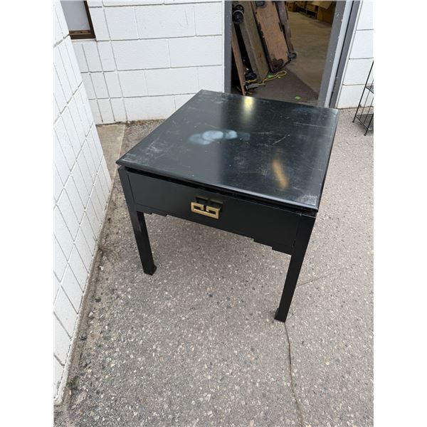 Side table with drawer measures 26" x 27 1/2" x 24 1/2" tall