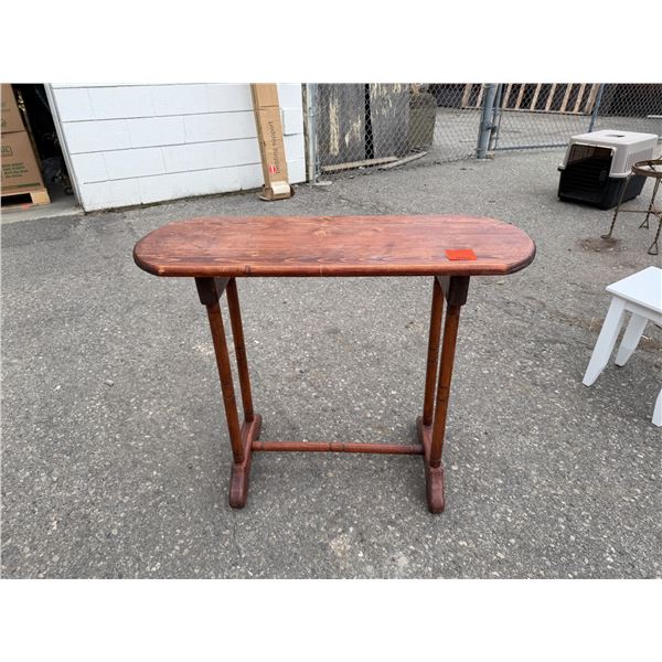 Sofa or entry stand measures 32 1/2" x 12" x 26 1/2 inches tall