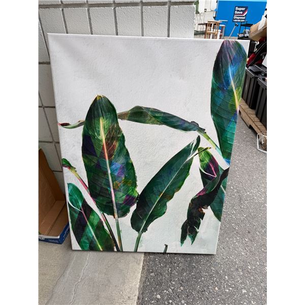 Canvas artwork measure 29 1/2" x 39 Hughes