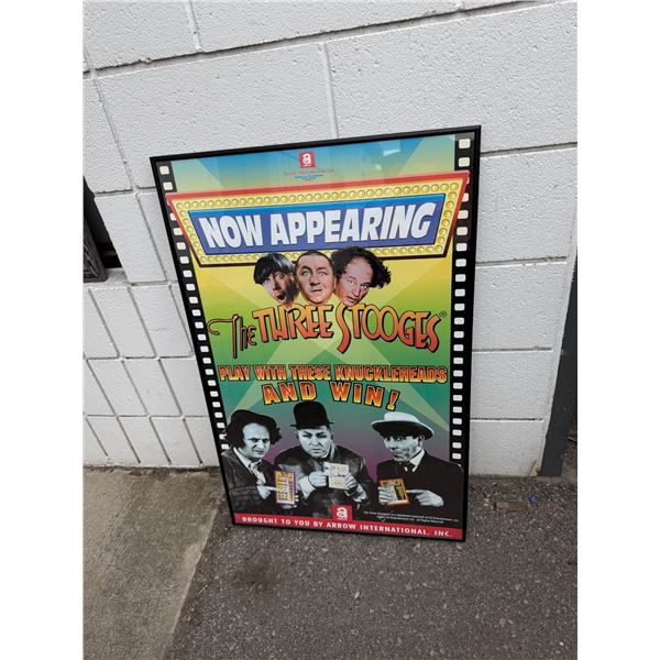 Now appearing the Three Stooges poster measures 23" x 35"