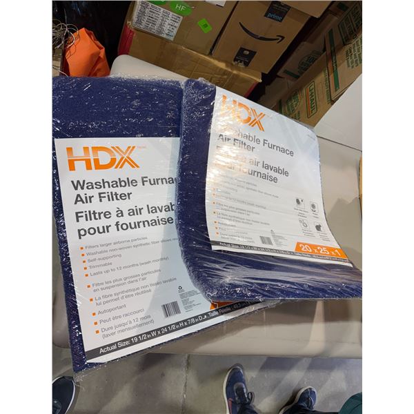 Washable furnace, air filters