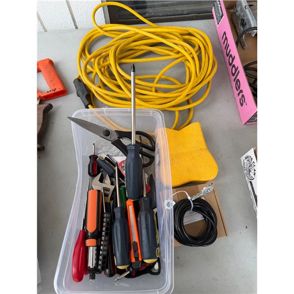 Hand tools and extension cord et