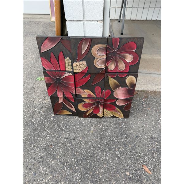 Wall hanging  measures 23 1/2" x 23 1/2"