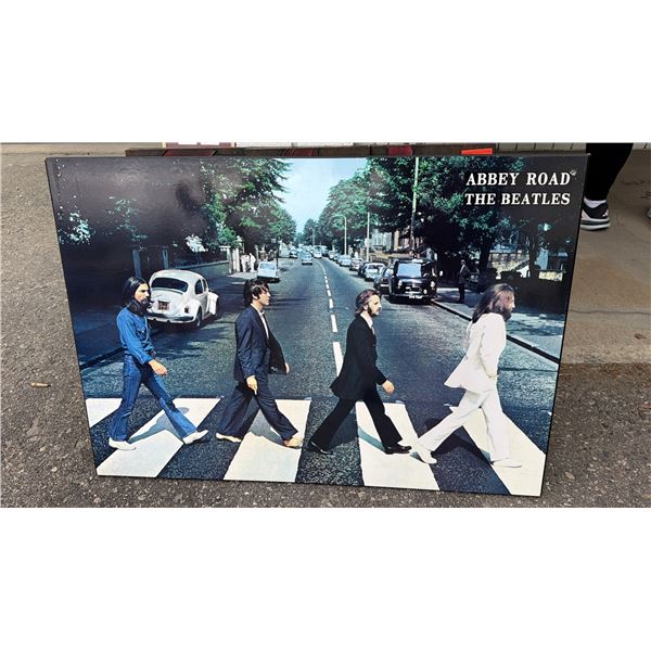 ABBey Rd., The Beatles wall hanging measures 34" x 24" dammit you know I don't