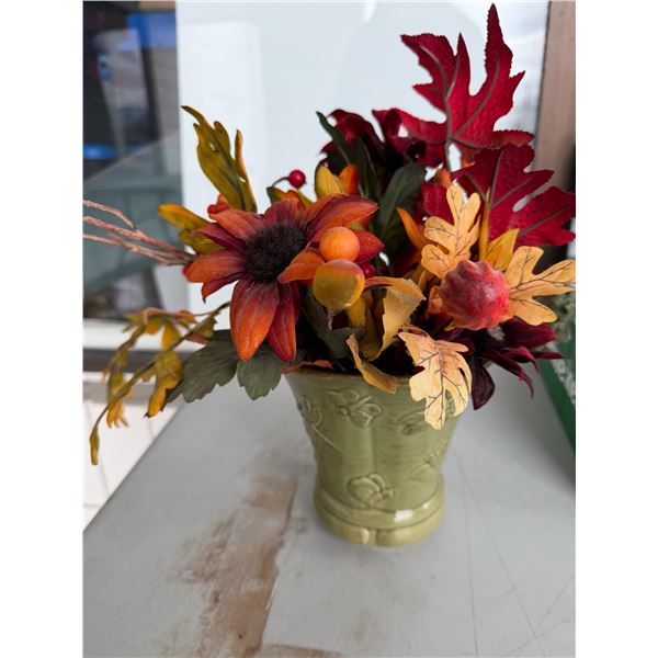 Butterfly vase and artificial flowers