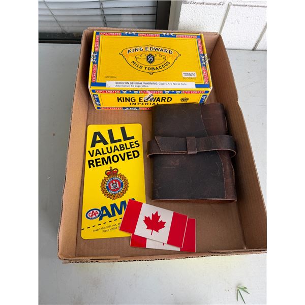 Cigar box and other items