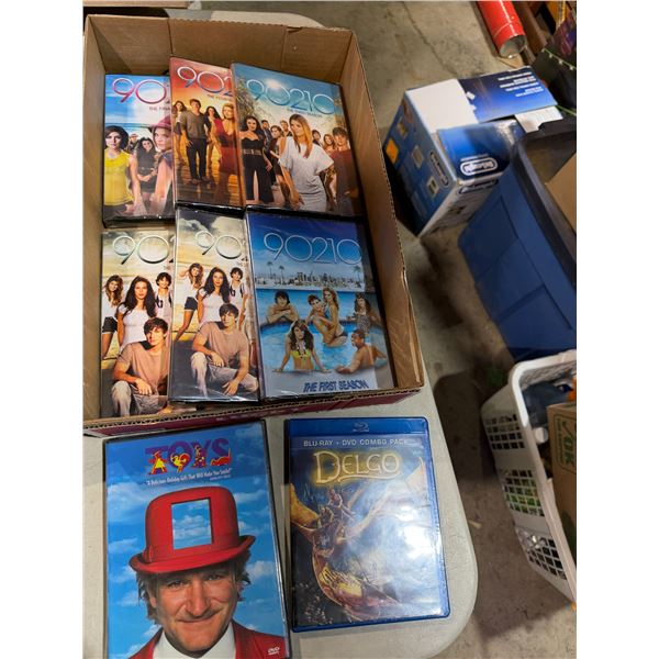 DVDs 90210 toys and a Blu-ray
