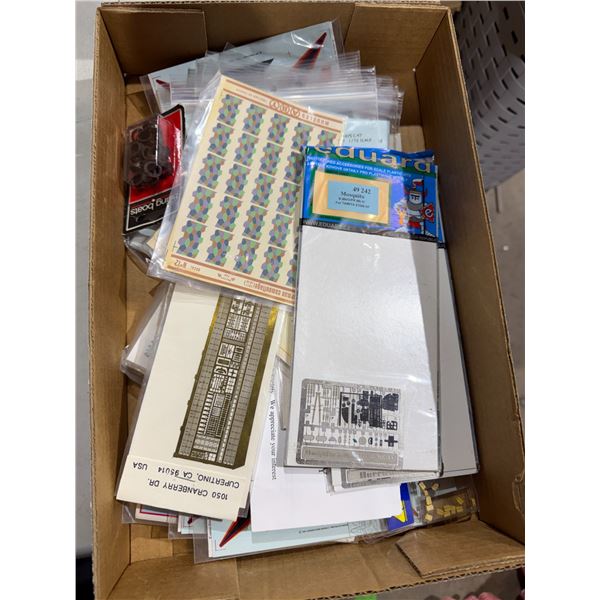 Assorted decals and accessories for Models