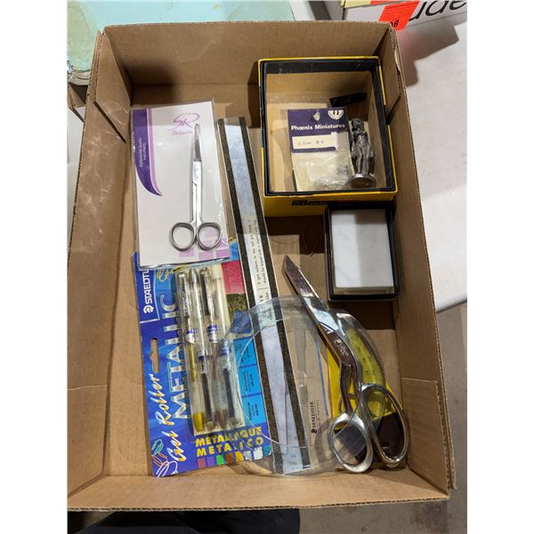 Crafting related items, scissors, Phoenix, miniatures, and other