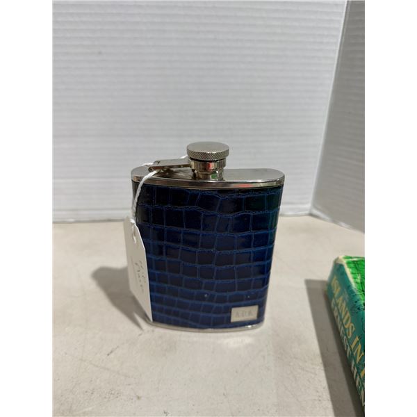 Stain stainless steel hip flask