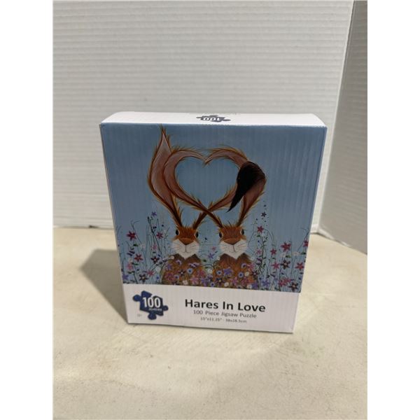 100 piece cottage HARES puzzle new sealed