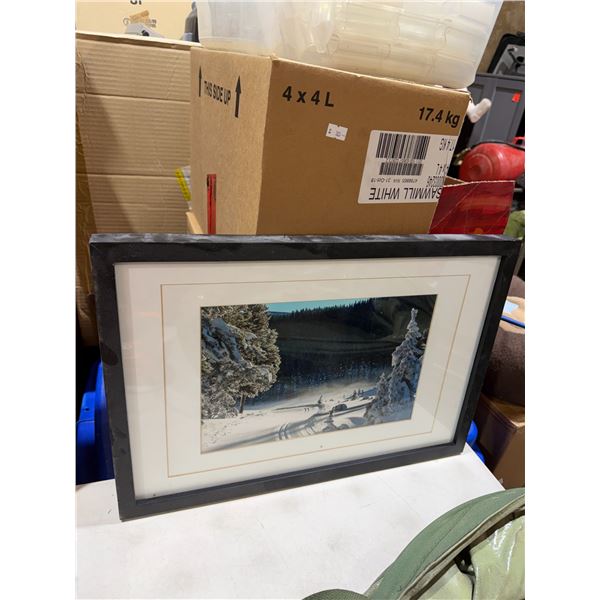 Framed art measure 19" x 13"