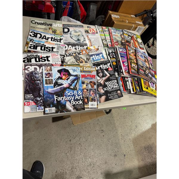 Assorted magazines, imagine FX 3-D artist and other