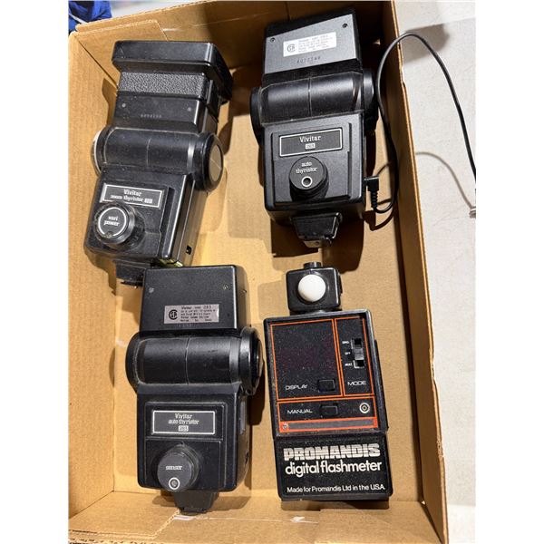 VIVITAR camera items and PROMANDIS digital flash maker