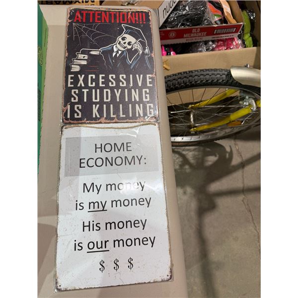 Tin signs