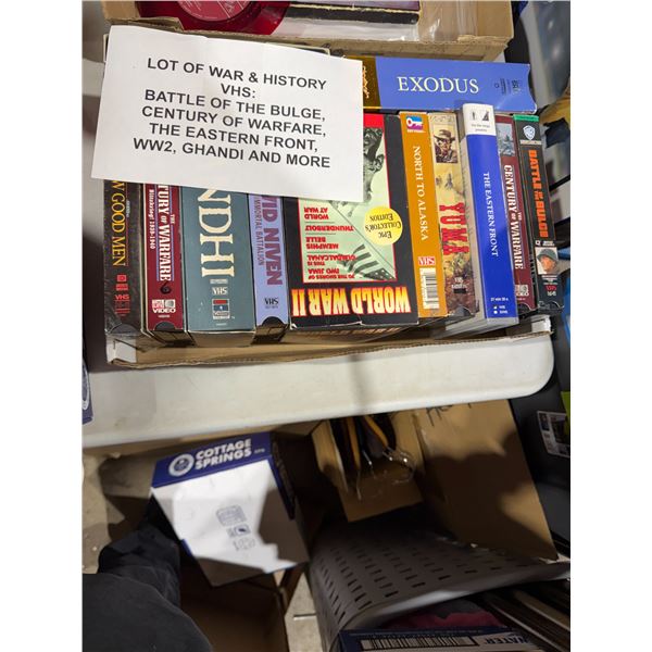 A lot of war in history, VHS's