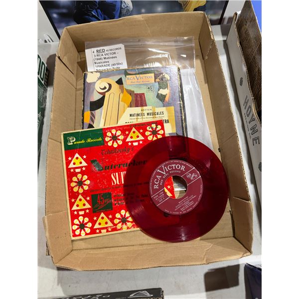 4 red 45 Records