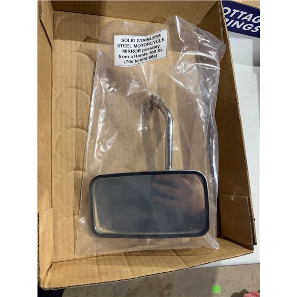 Solid stainless steel motorcycle mirror