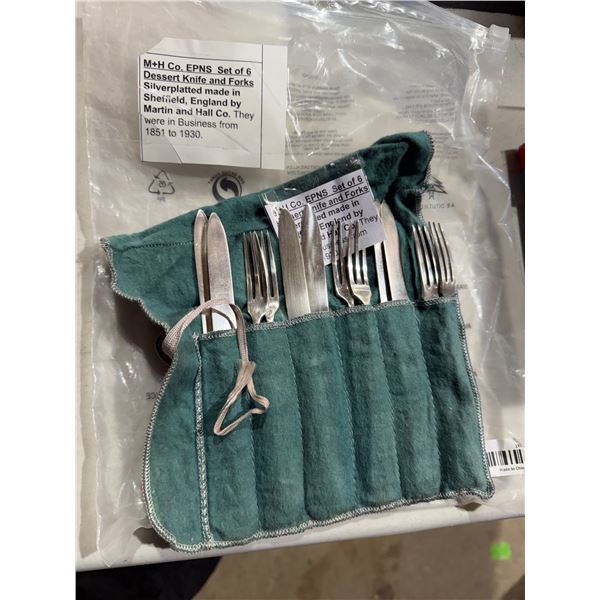 M&H co., knives, and forks set of six