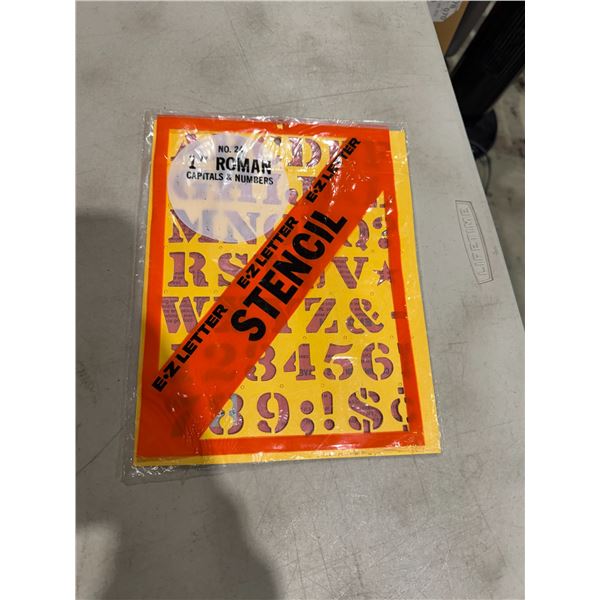 E – Z letter stencils