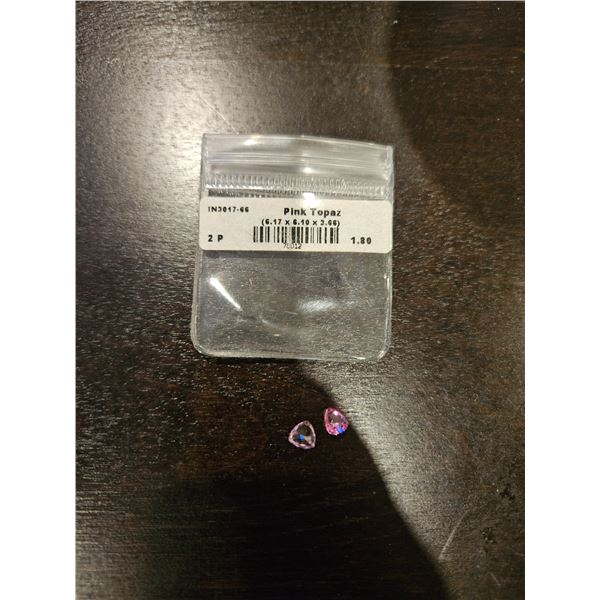 1.80ct total Pink Topaz pair gemstones