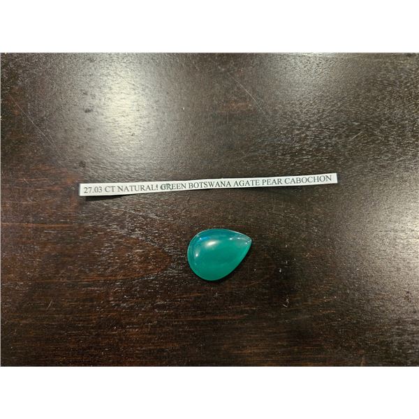 27.03 ct Green Botswana agate